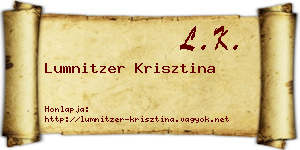 Lumnitzer Krisztina névjegykártya